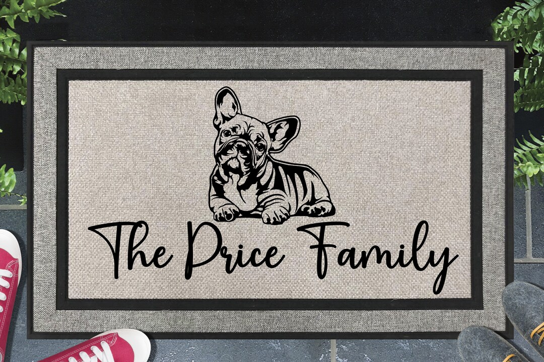French Bulldog Doormat Personalized Frenchie Door Mat All